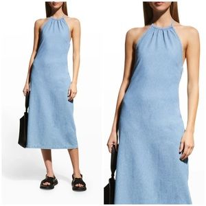 Rag & Bone Zoe Halter Cotton Chambray Maxi Dress